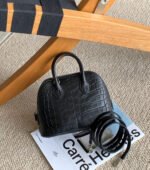 Bolide Mini 18CM Matte crocodile leather Black