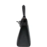 Hermes Special Order (HSS) Kelly Sellier 20 Black Verso Chevre Palladium Hardware - Image 3