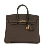 Hermes Birkin 25 Ebene Togo Gold Hardware