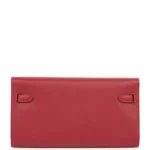 Hermes Kelly Wallet To Go Rouge Grenat Epsom Gold Hardware - Image 4