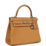 Hermes Kelly Retourne 28 Naturel Sable Togo Palladium Hardware - Image 2