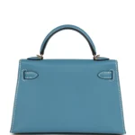 Hermes Kelly Sellier 20 Blue Jean Epsom Gold Hardware - Image 5