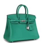Hermes Birkin 25 Vert Vertigo Verso Swift Palladium Hardware - Image 2
