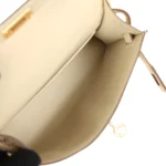 Hermes Kelly Sellier 20 Vanille Matte Alligator Gold Hardware - Image 8