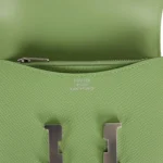 Hermes Constance Slim Wallet Vert Criquet Epsom Palladium Hardware - Image 7