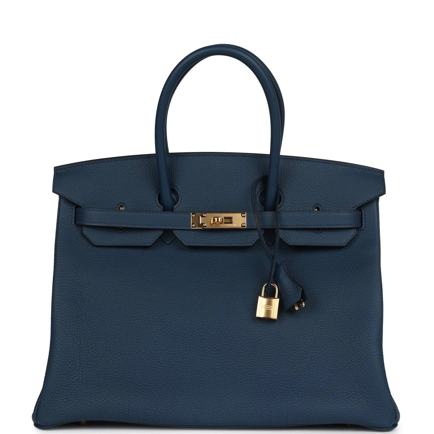 28AC4CAB-FB09-7054-C5A2-488C22B58688.webp Hermes Birkin 35 Bleu De Prusse Togo Gold Hardware - Image 1