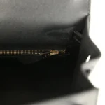 Hermes Kelly Sellier 25 Black Madame and Matte Alligator Touch Gold Hardware - Image 9