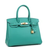Hermes Birkin 30 Vert Verone Epsom Gold Hardware - Image 2