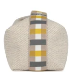 Hermes Bride-A-Brac Au Carre Case PM Seigle Wool Palladium Hardware - Image 3