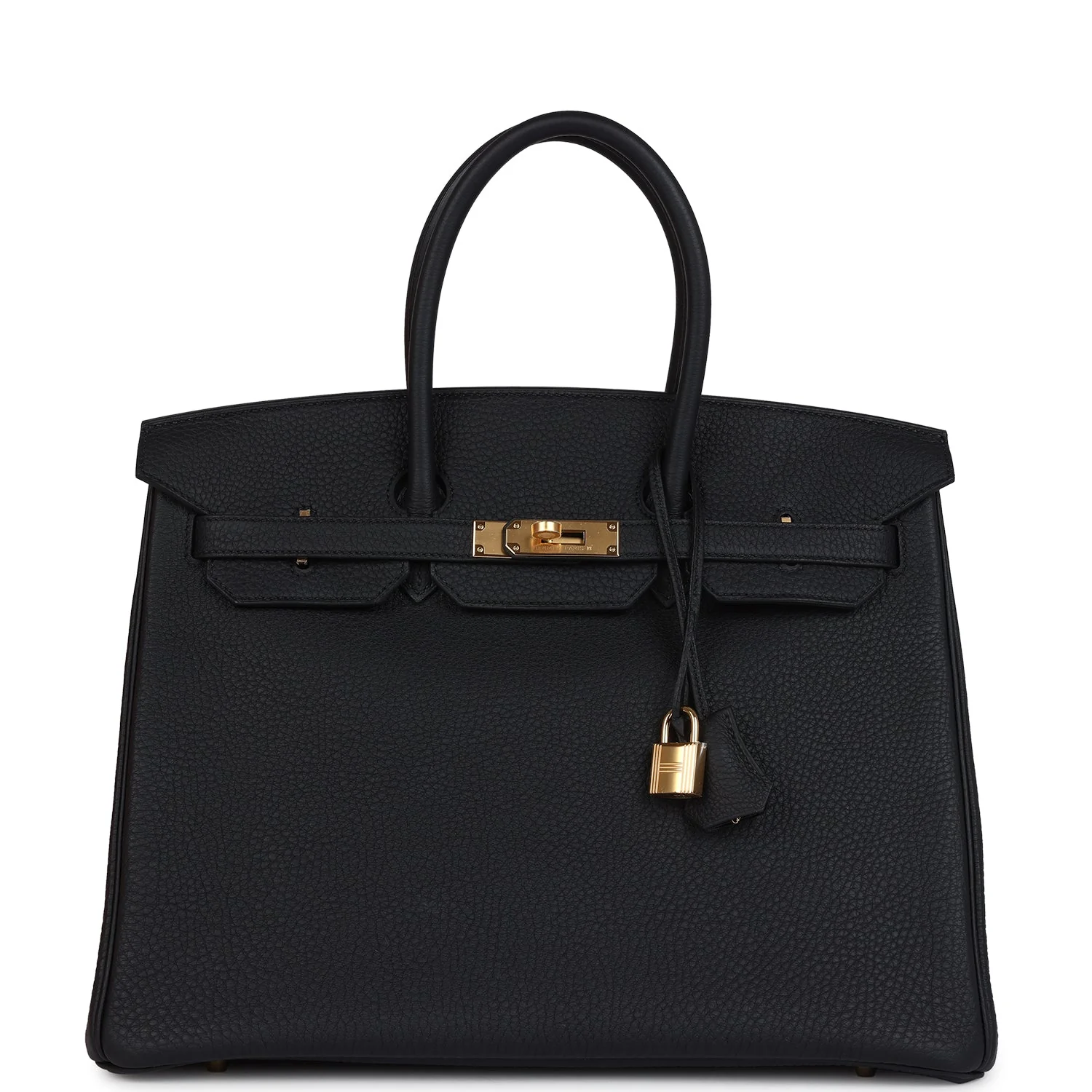 2A01A976-4F05-D00B-71E2-1A6F0ABFC1C6.webp Hermes Birkin 35 Black Togo Gold Hardware - Image 1