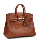 Hermes Birkin 25 Gold Matte Alligator Gold Hardware - Image 2