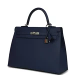 Hermes Kelly Sellier 35 Bleu Saphir Epsom Palladium Hardware - Image 5