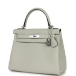 Hermes Kelly Retourne 28 Gris Neve Togo Palladium Hardware - Image 5