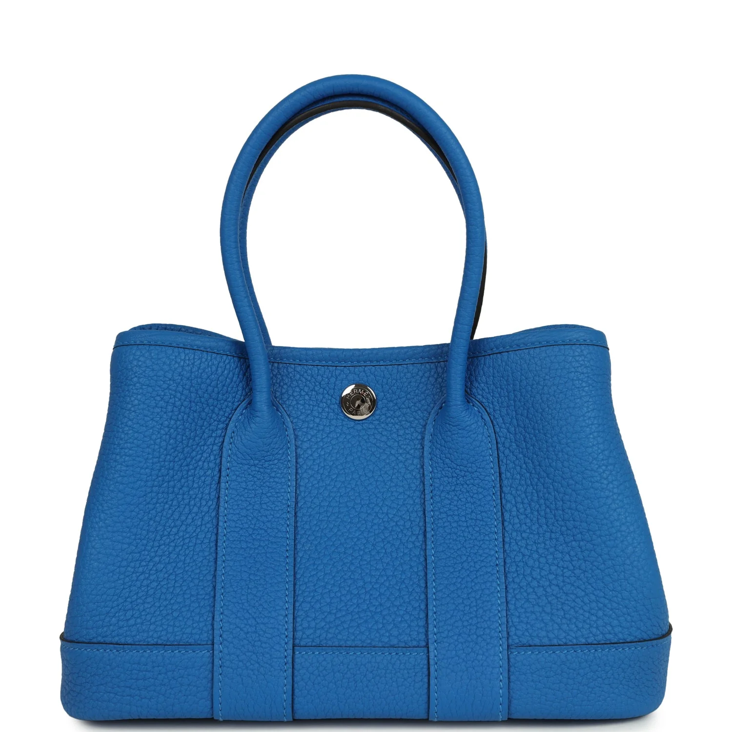2B58A321-CF5A-D9F7-6D31-39EB2E0E49DE.webp Hermes Garden Party Neo 23 Bleu Hydra Negonda Palladium Hardware - Image 1