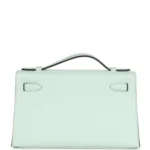 Hermes Kelly Pochette Vert Peppermint Swift Palladium Hardware - Image 4