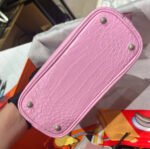 Bolide Mini 18CM Matte crocodile leather cherry blossom pink - Image 4