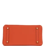 Hermes Birkin 30 Terre Battue Togo Gold Hardware - Image 6