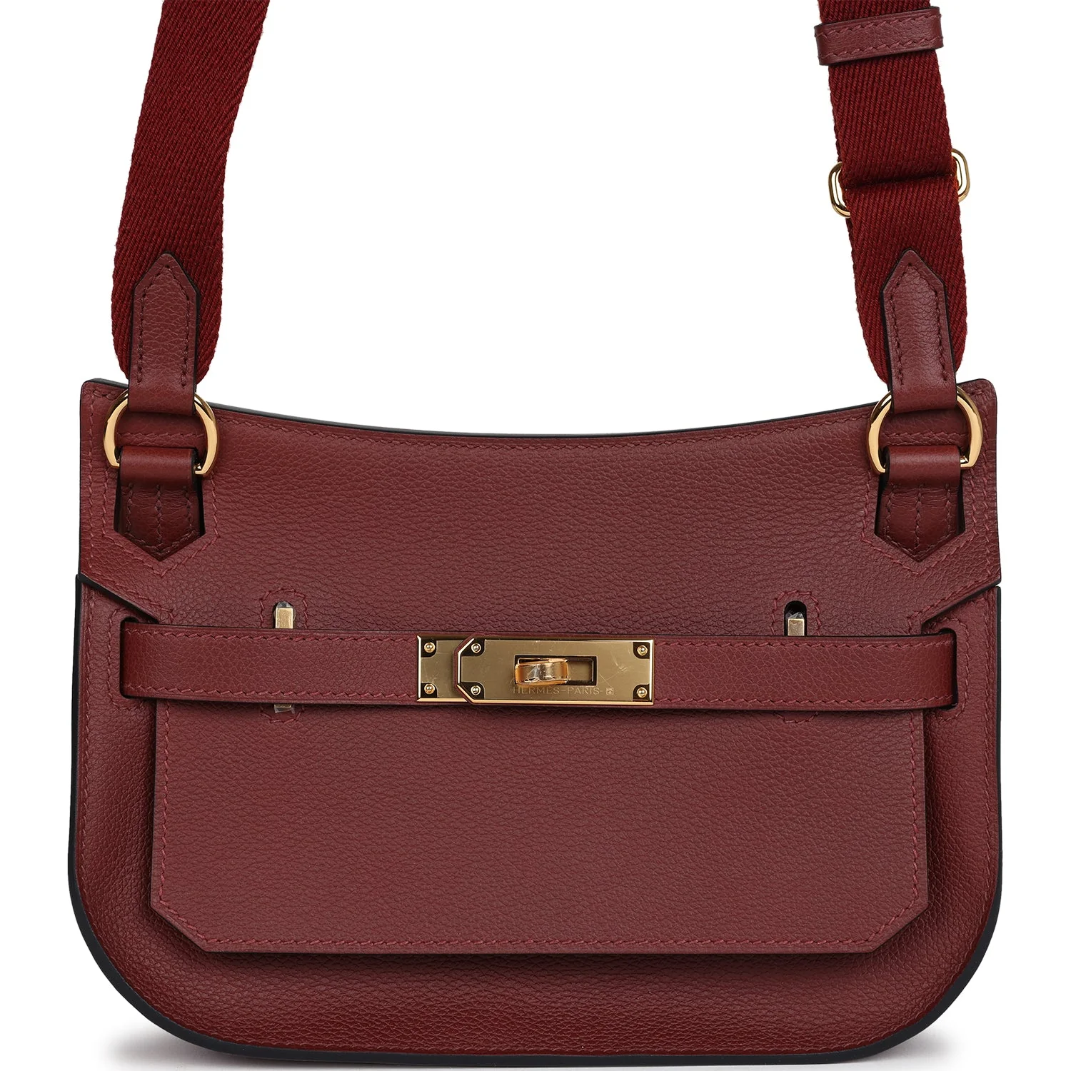 2D3CDA7C-1DBD-B274-8F84-92955A6D95D5.webp Hermes Jypsiere Mini Rouge H Evercolor Gold Hardware - Image 1