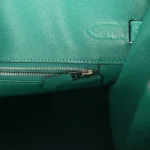 Hermes Birkin 35 Malachite Matte Porosus Crocodile Palladium Hardware - Image 9