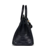 Hermes Birkin 25 Bleu Indigo Matte Alligator Gold Hardware - Image 3