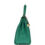 Hermes Kelly Retourne 28 Vert Vertigo Clemence Gold Hardware - Image 3