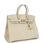 Hermes Birkin 35 Craie Togo Gold Hardware - Image 2