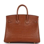 Hermes Birkin 25 Gold Matte Alligator Gold Hardware - Image 4