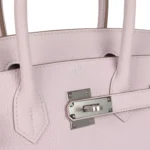 Hermes Birkin 30 Mauve Pale Clemence Palladium Hardware - Image 7