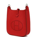 Hermes Evelyne Sellier TPM Rouge Radieux Epsom Palladium Hardware - Image 5