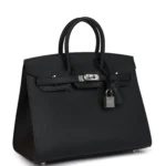 Hermes Birkin Sellier 25 Black Epsom Palladium Hardware - Image 2