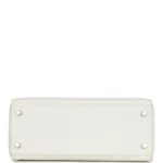 Hermes Kelly Retourne 28 White Clemence Palladium Hardware - Image 6