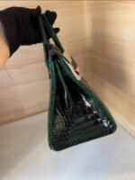 Herm&egrave;s Birkin 25 Emerald Bay Crocodile Leather customization - Image 5