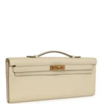 Hermes Kelly Cut Craie Swift Gold Hardware - Image 2