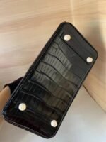 Hermès Birkin 25 Black gold crocodile skin customization - Image 7