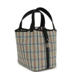 Hermes Picotin Lock 18 Black Swift and Ecru, Bleu, Black and Fauve Toile H Canvas Palladium Hardware - Image 2