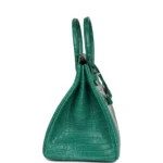 Hermes Birkin 35 Malachite Matte Porosus Crocodile Palladium Hardware - Image 3