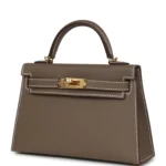 Hermes Kelly Sellier 20 Etoupe Epsom Gold Hardware - Image 3