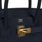 Hermes Birkin 30 Bleu Nuit Togo Gold Hardware - Image 7