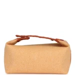 Hermes Bride A Brac Carre Case PM Fauve Merino Wool Palladium Hardware - Image 4