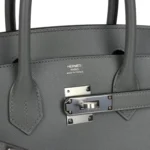 Hermes Birkin Sellier 30 Gris Meyer Madame Palladium Hardware - Image 7