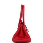 Hermes Shoulder Birkin Light 29 Rouge Radieux Evercolor Palladium Hardware - Image 3