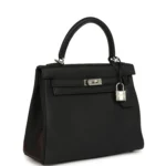Hermes Kelly Retourne 25 Black Togo Palladium Hardware - Image 2