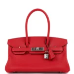 Hermes Shoulder Birkin Light 29 Rouge Radieux Evercolor Palladium Hardware
