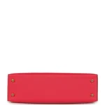 Hermes Kelly Sellier 20 Rose Extreme Epsom Gold Hardware - Image 6