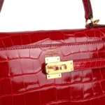 Hermes Kelly Sellier 25 Braise Shiny Alligator Mississippiensis Gold Hardware - Image 7