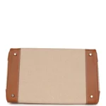 Hermes Birkin HAC 40 Gold Togo and Ecru-Beige Toile H Canvas Palladium Hardware - Image 6