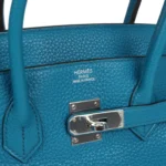 Hermes Birkin 35 Bleu Izmir Verso Clemence Palladium Hardware - Image 7