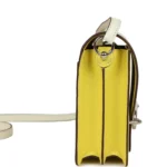 Hermes Mini Sac Roulis Bi-color White and Lime Evercolor Palladium Hardware - Image 3