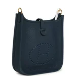 Hermes Evelyne TPM Bleu De Prusse Clemence Gold Hardware - Image 2