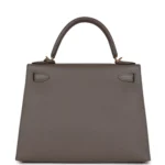 Hermes Kelly Sellier 28 Etain Epsom Gold Hardware - Image 4